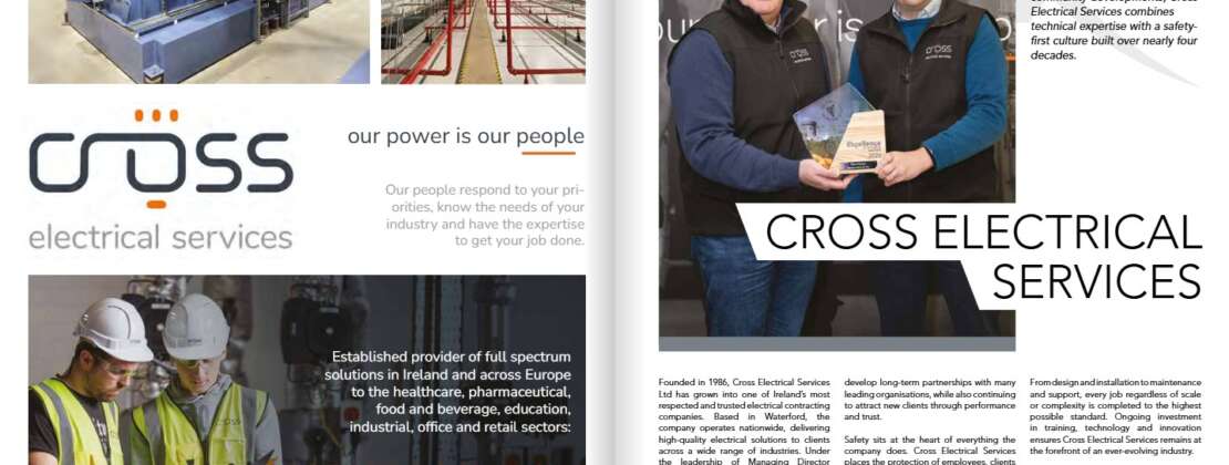 Cross Electrical Services receive,               Excellence in Business Award for the Electrical Firm of the Year 2026
